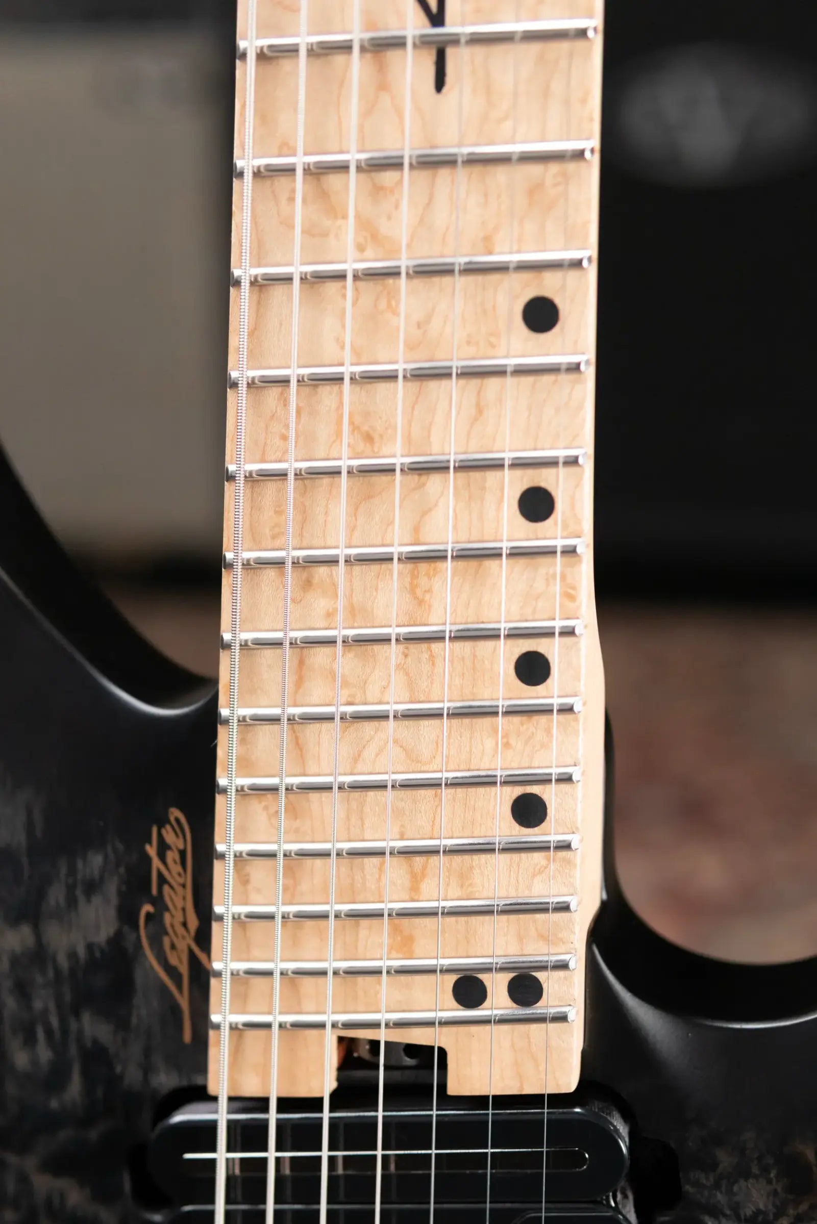 Legator SB-7 Sebastiside Signature 7-String Multi-Scale Headless Electric Guitar - Transparent Black with Gig Bag