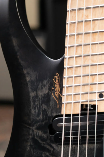 Legator SB-7 Sebastiside Signature 7-String Multi-Scale Headless Electric Guitar - Transparent Black with Gig Bag