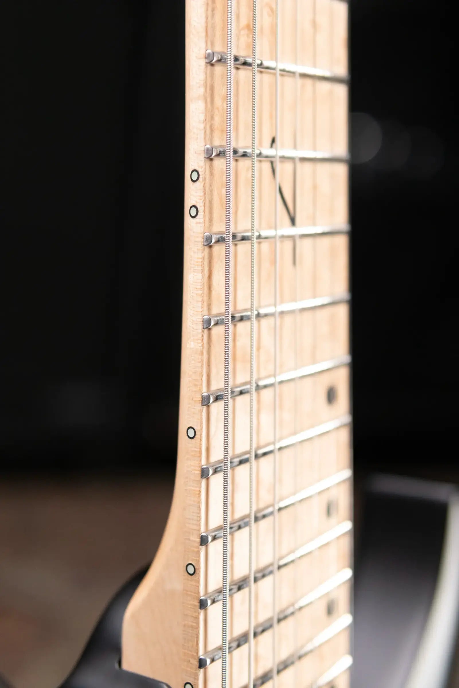 Legator SB-7 Sebastiside Signature 7-String Multi-Scale Headless Electric Guitar - Transparent Black with Gig Bag