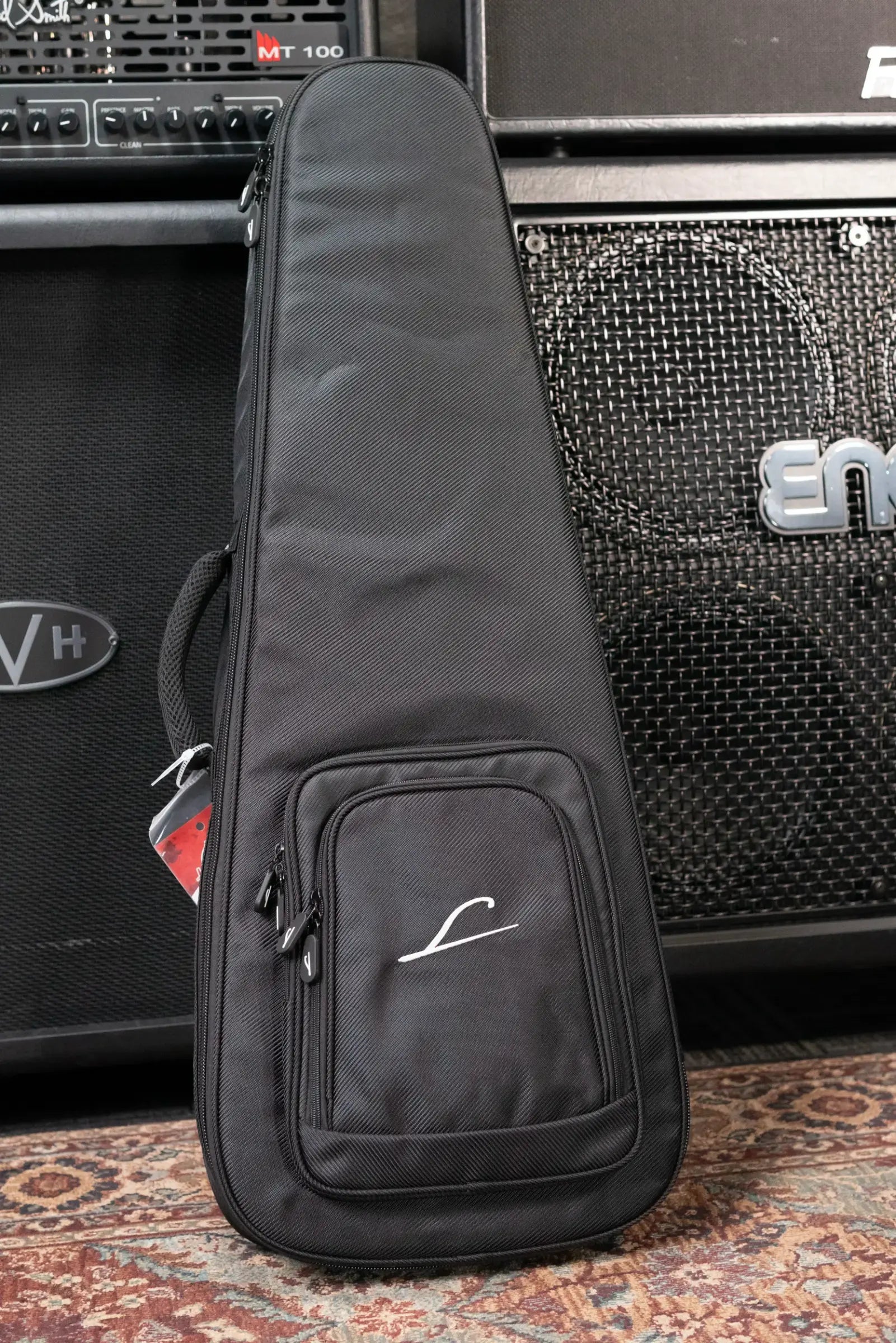Legator SB-7 Sebastiside Signature 7-String Multi-Scale Headless Electric Guitar - Transparent Black with Gig Bag