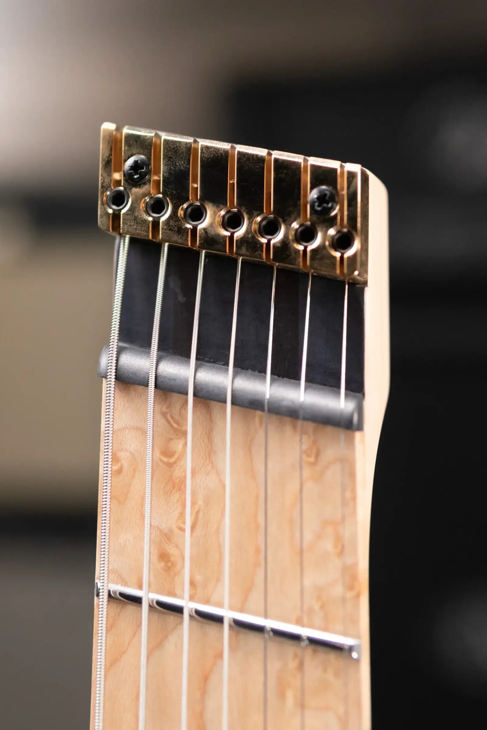 Legator Sebastiside Signature SB-7 Ghost 7-String Electric Guitar - Trans Black Burl Top with Gig Bag