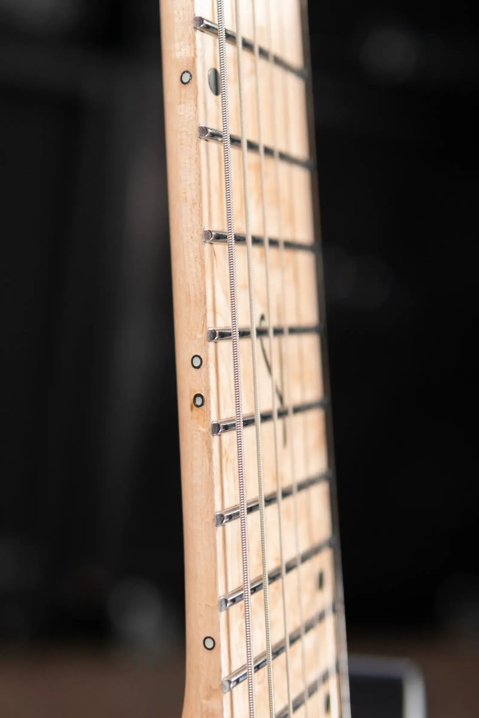 Legator Sebastiside Signature SB-7 Ghost 7-String Electric Guitar - Trans Black Burl Top with Gig Bag