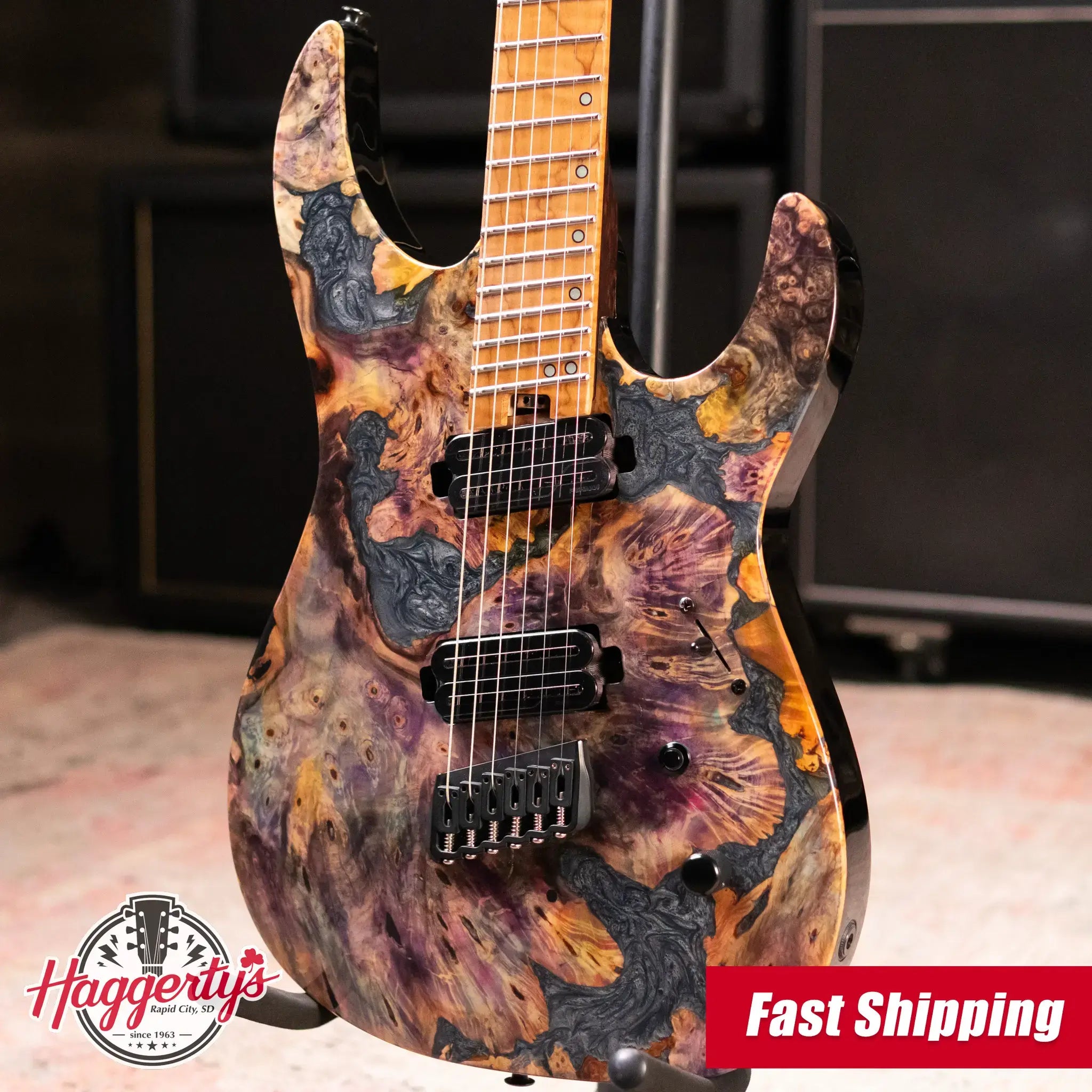 Legator X6F-CL Multi-Scale Electric Guitar - Coral with Gig Bag