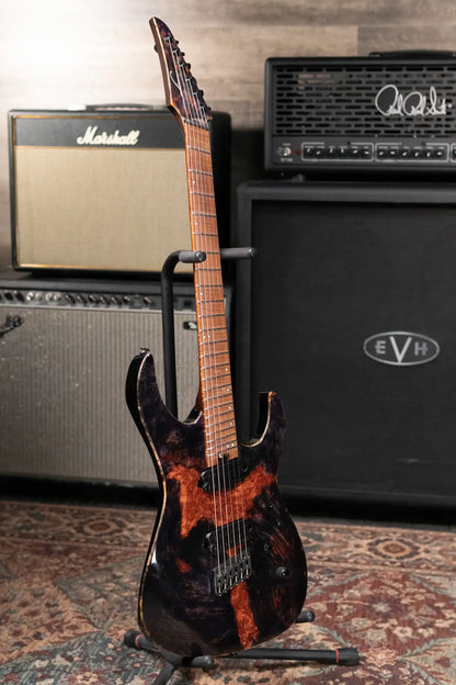 Legator X6F-MG Multi-Scale Electric Guitar - Magma with Gig Bag