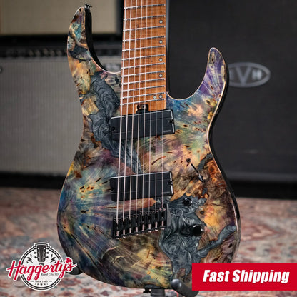 Legator X8F-CL 8-String Multi-Scale Electric Guitar - Coral with Gig Bag - B-Stock