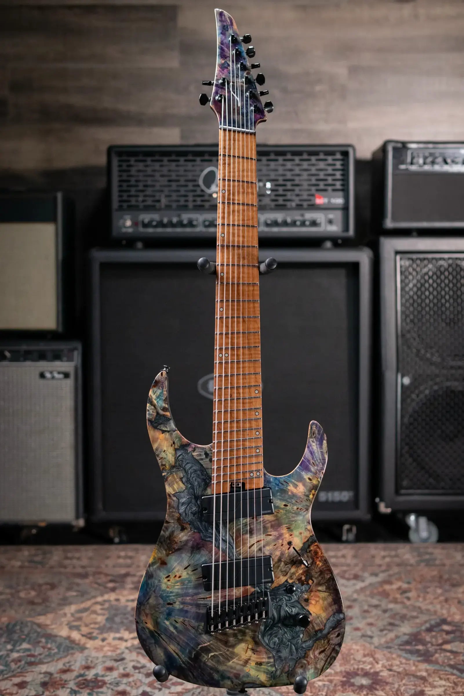 Legator X8F-CL 8-String Multi-Scale Electric Guitar - Coral with Gig Bag - B-Stock