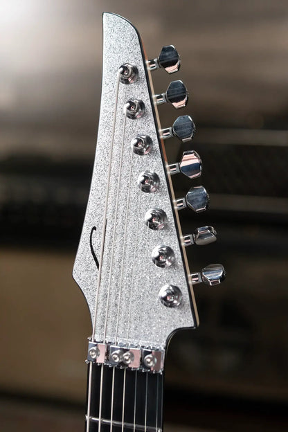Legator Y07 7-String Electric Guitar - Silver with Gig Bag