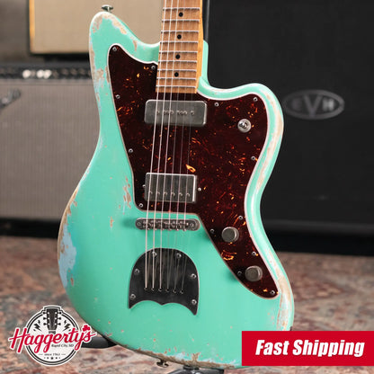 Luxxtone Choppa J Electric Guitar - Seafoam Green over Sonic Blue with Hardshell Case - Used