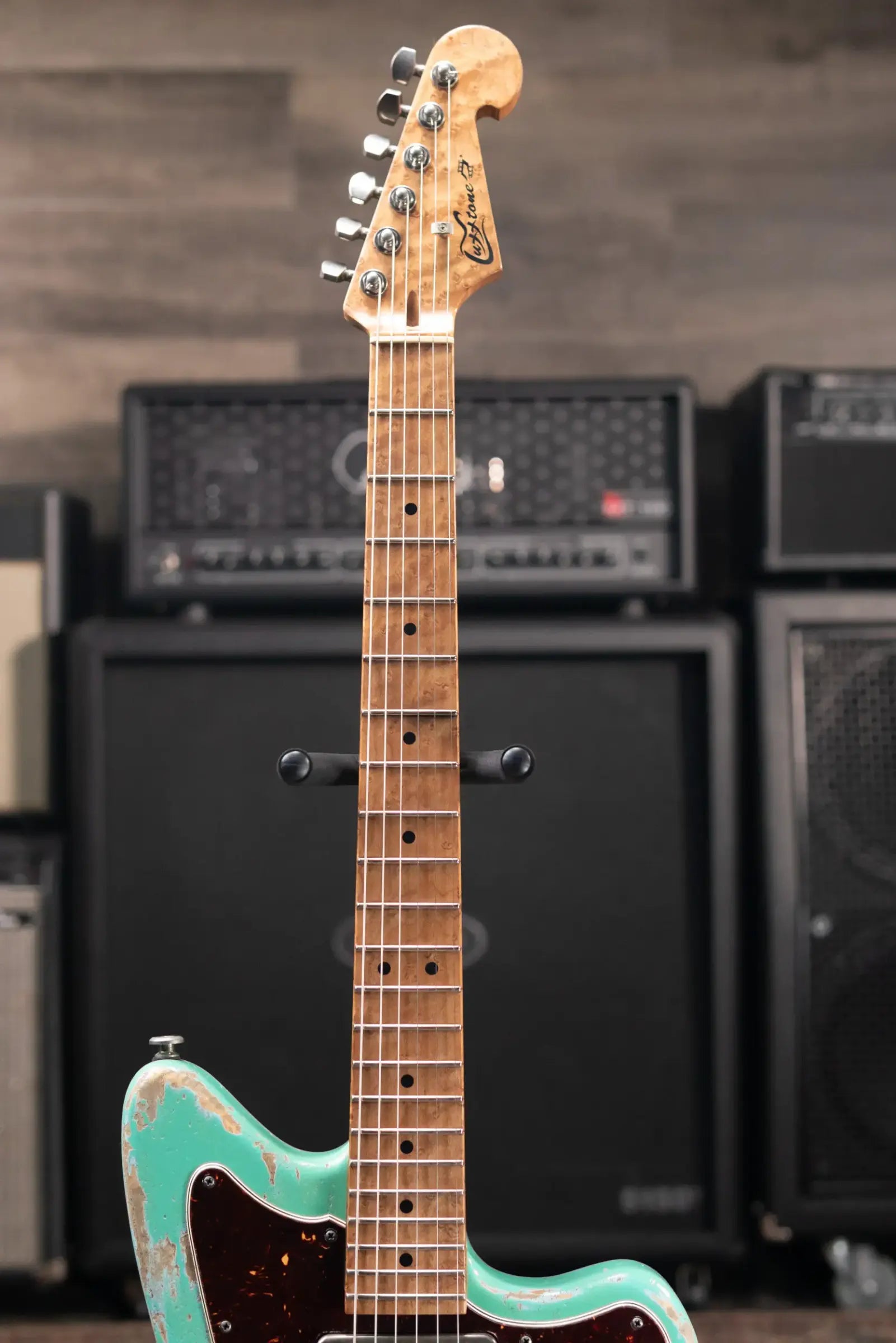 Luxxtone Choppa J Electric Guitar - Seafoam Green over Sonic Blue with Hardshell Case - Used