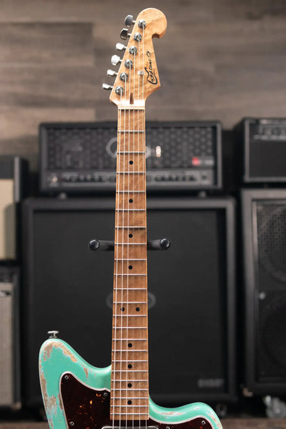 Luxxtone Choppa J Electric Guitar - Seafoam Green over Sonic Blue with Hardshell Case - Used