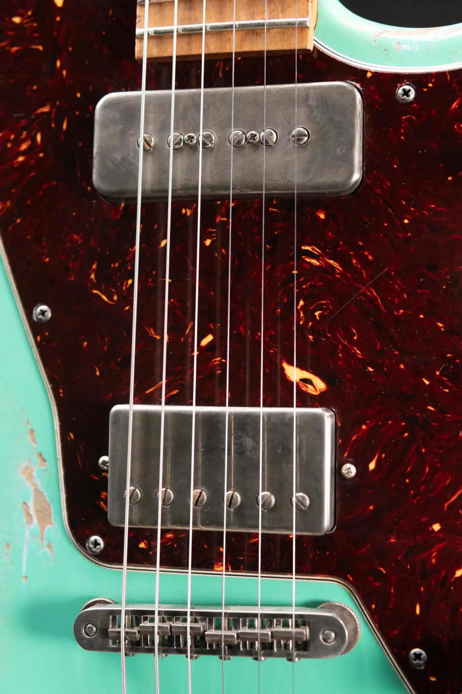 Luxxtone Choppa J Electric Guitar - Seafoam Green over Sonic Blue with Hardshell Case - Used