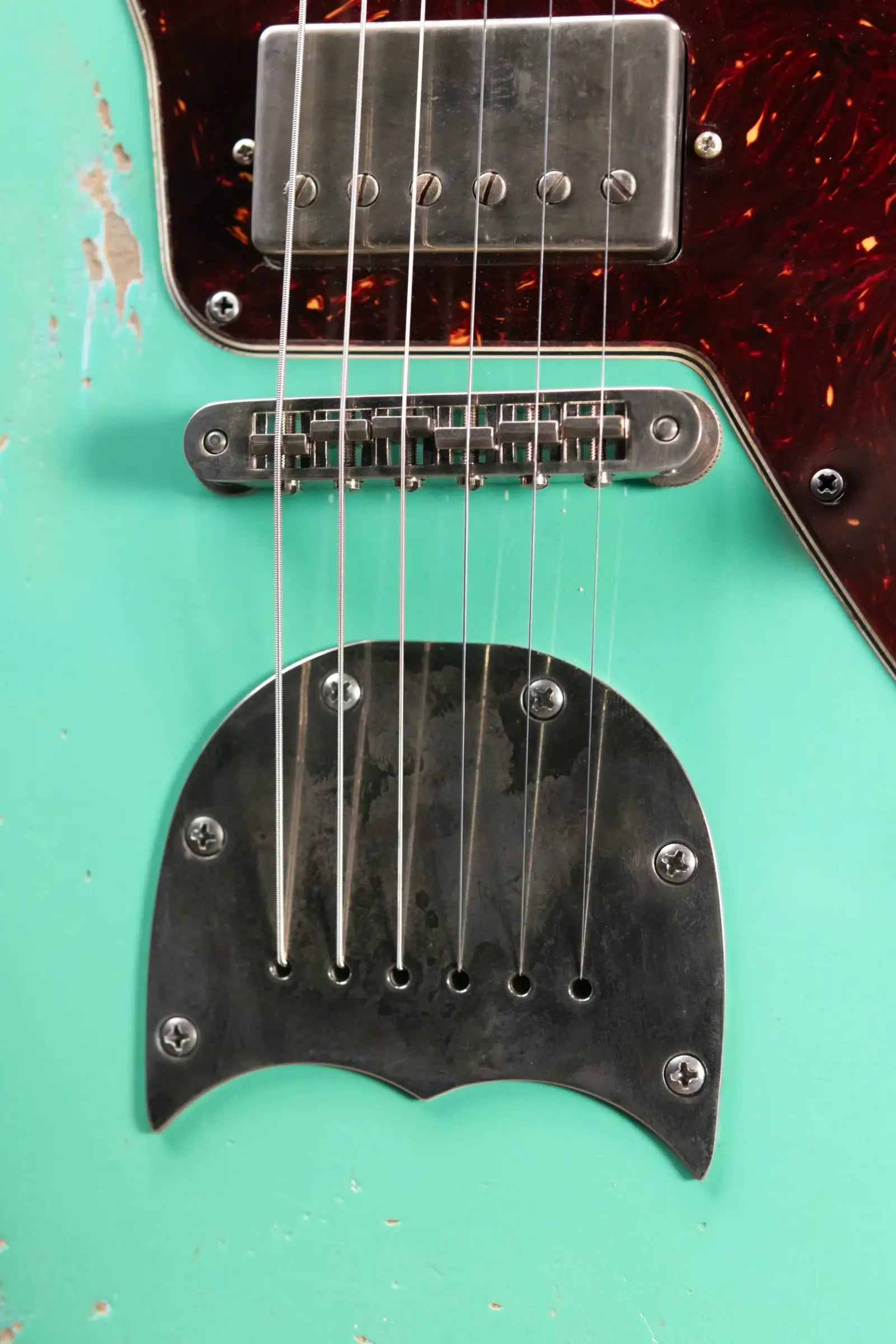 Luxxtone Choppa J Electric Guitar - Seafoam Green over Sonic Blue with Hardshell Case - Used