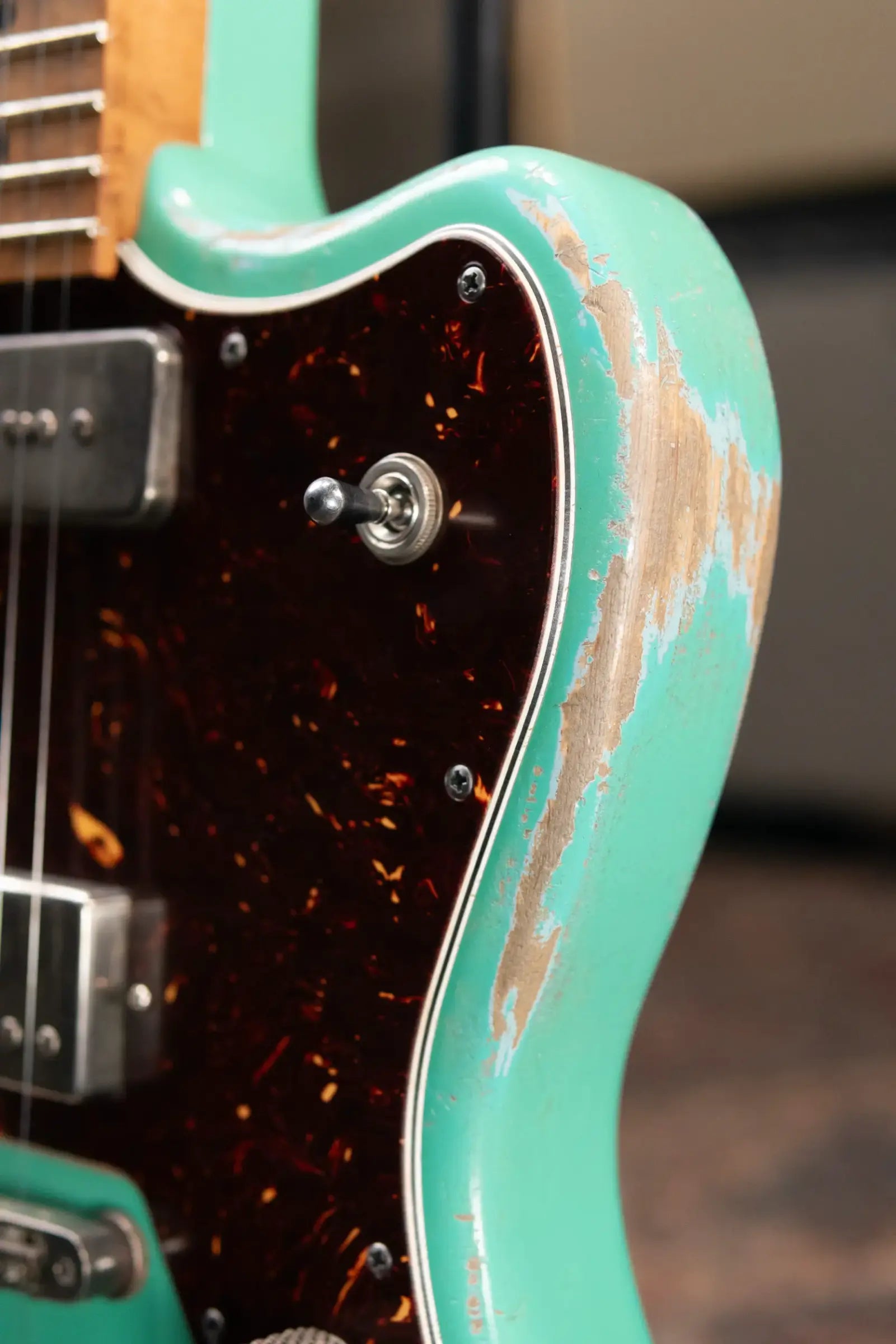 Luxxtone Choppa J Electric Guitar - Seafoam Green over Sonic Blue with Hardshell Case - Used