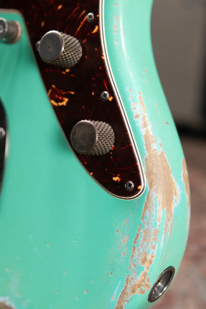 Luxxtone Choppa J Electric Guitar - Seafoam Green over Sonic Blue with Hardshell Case - Used