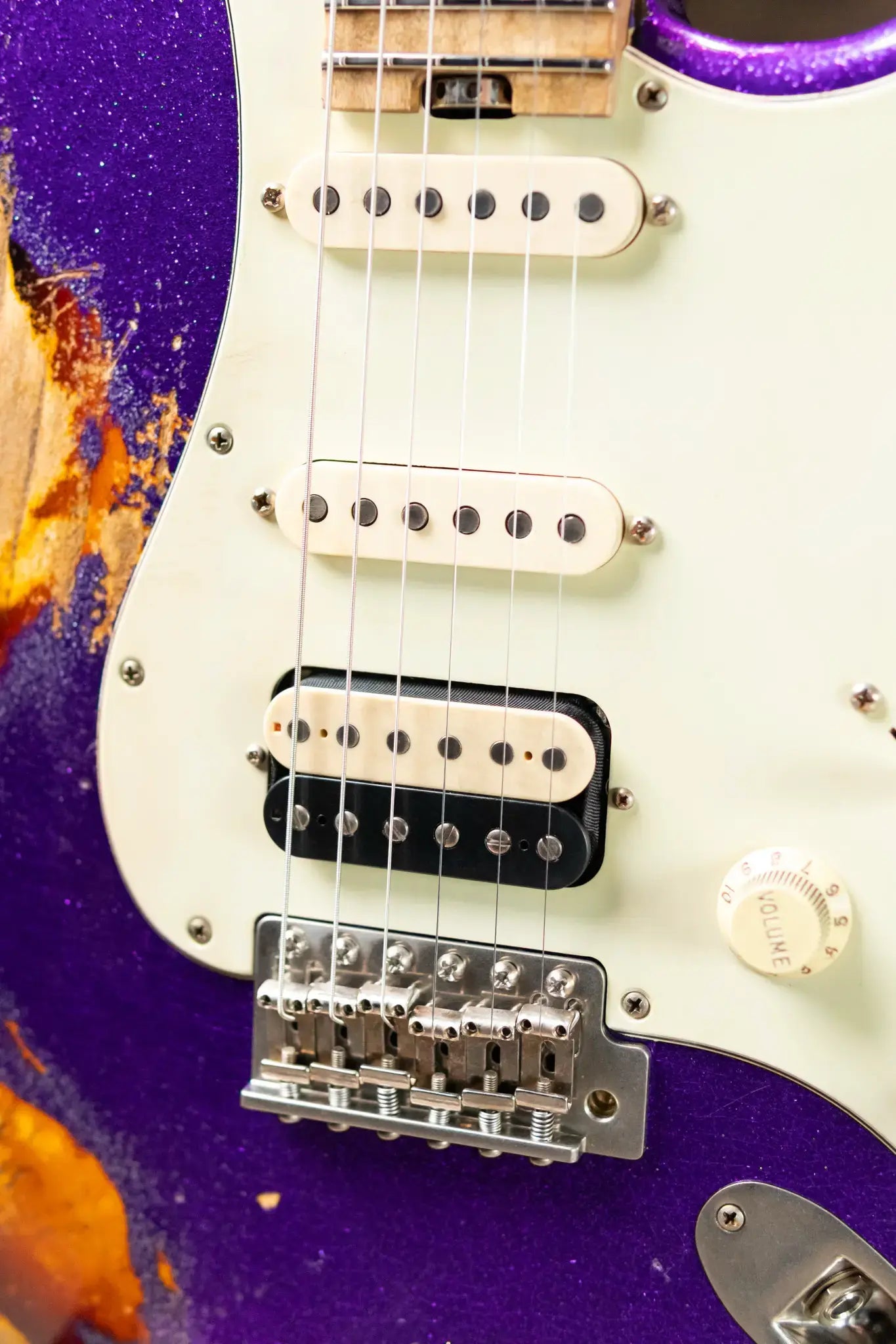 Luxxtone Choppa S Electric Guitar - Purple Sparkle over Sunburst with Hardshell Case