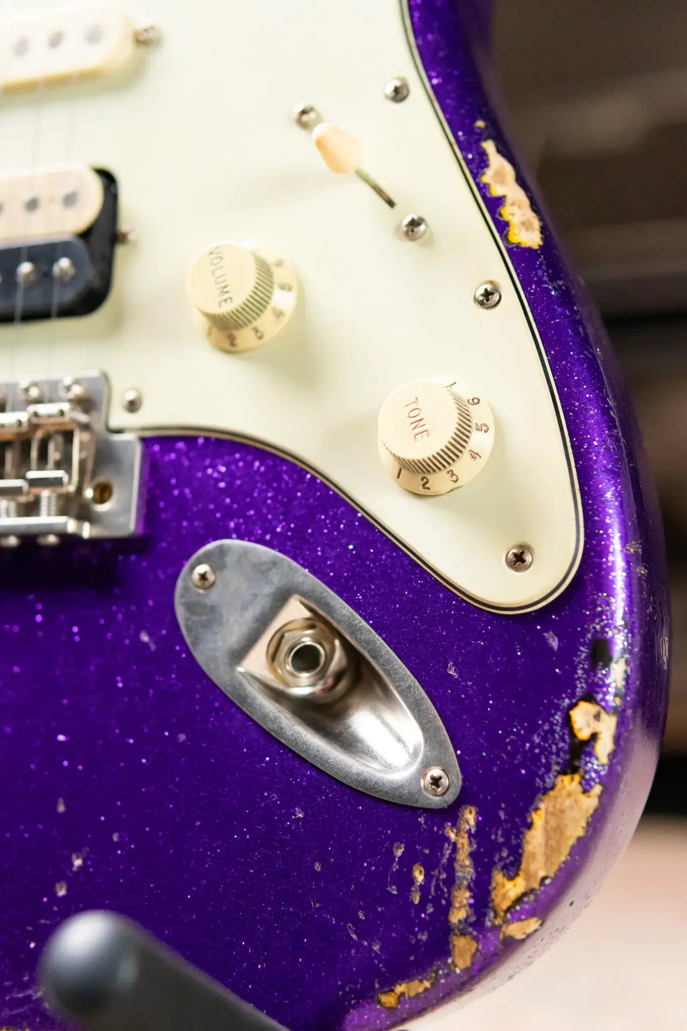 Luxxtone Choppa S Electric Guitar - Purple Sparkle over Sunburst with Hardshell Case