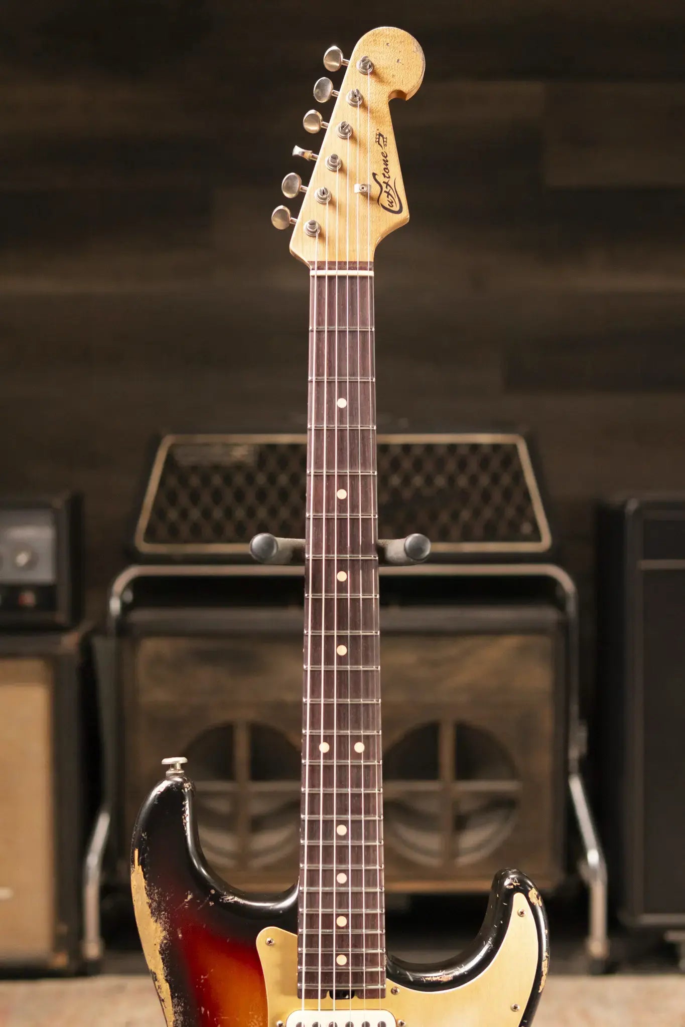 Luxxtone Choppa S HSS Electric Guitar - 3-Tone Sunburst with Hardshell Case