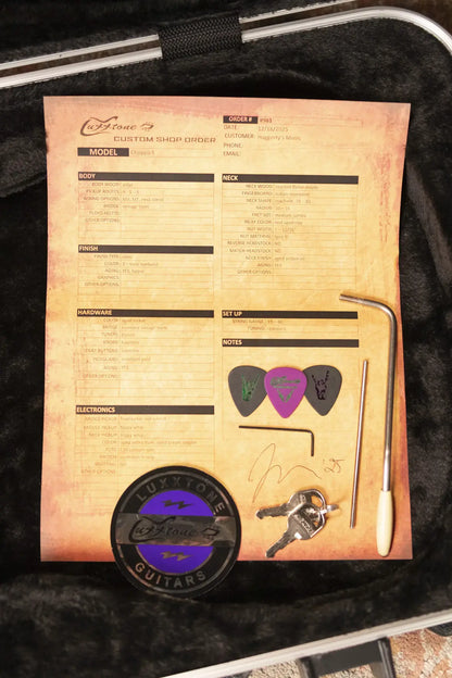 Luxxtone Choppa S HSS Electric Guitar - 3-Tone Sunburst with Hardshell Case