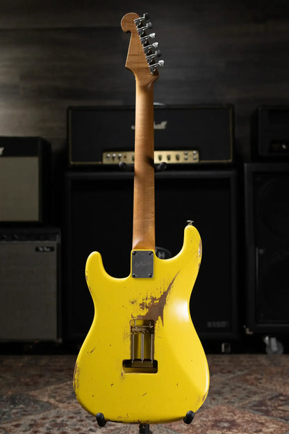 Luxxtone Choppa S HSS Electric Guitar - Canary Yellow with Hardshell Case