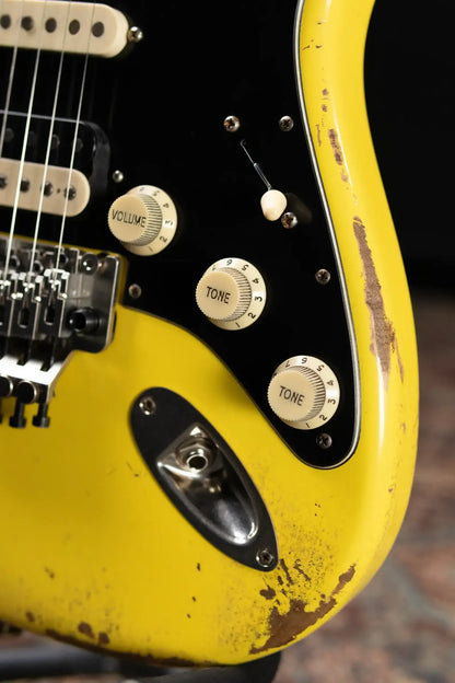 Luxxtone Choppa S HSS Electric Guitar - Canary Yellow with Hardshell Case