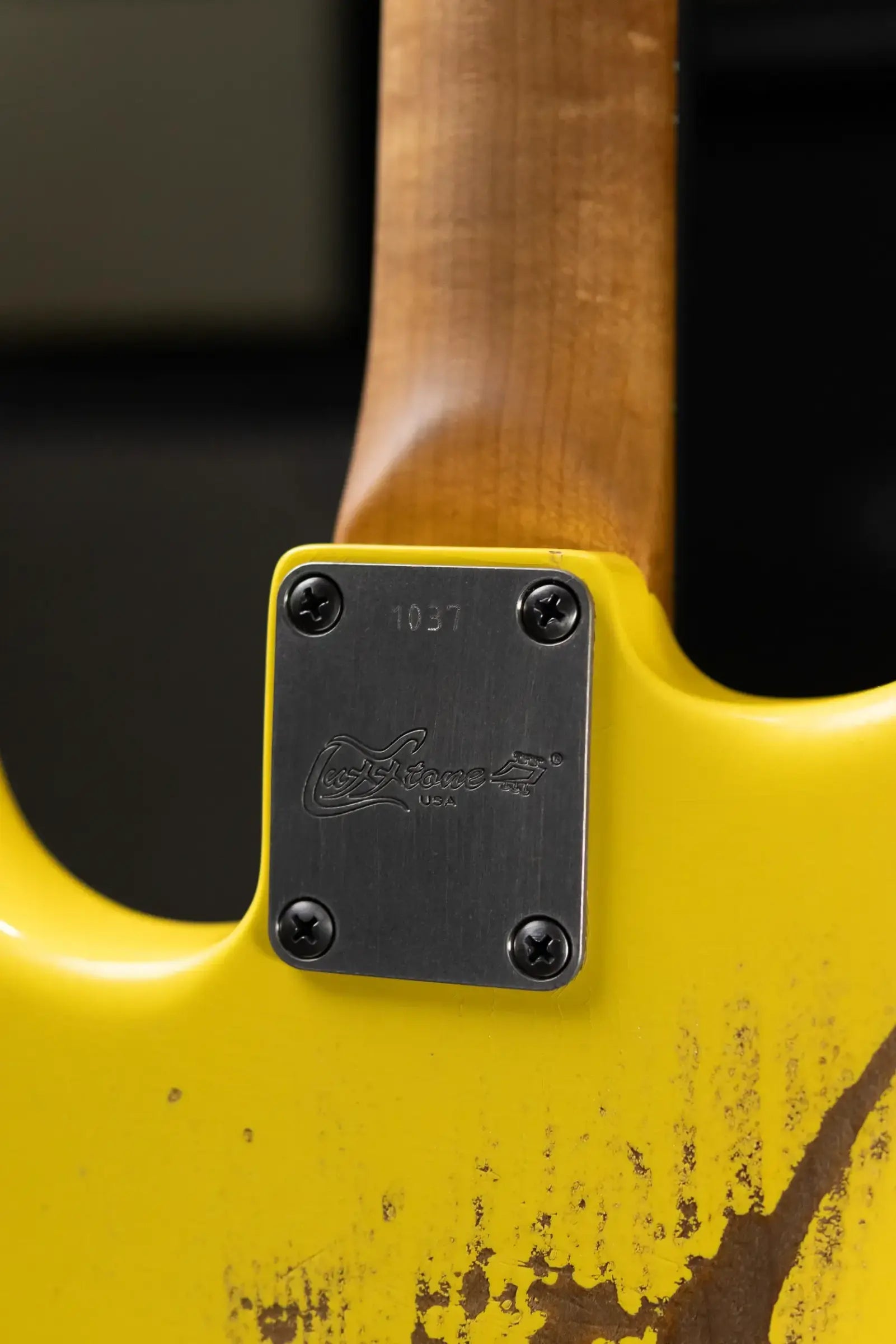 Luxxtone Choppa S HSS Electric Guitar - Canary Yellow with Hardshell Case