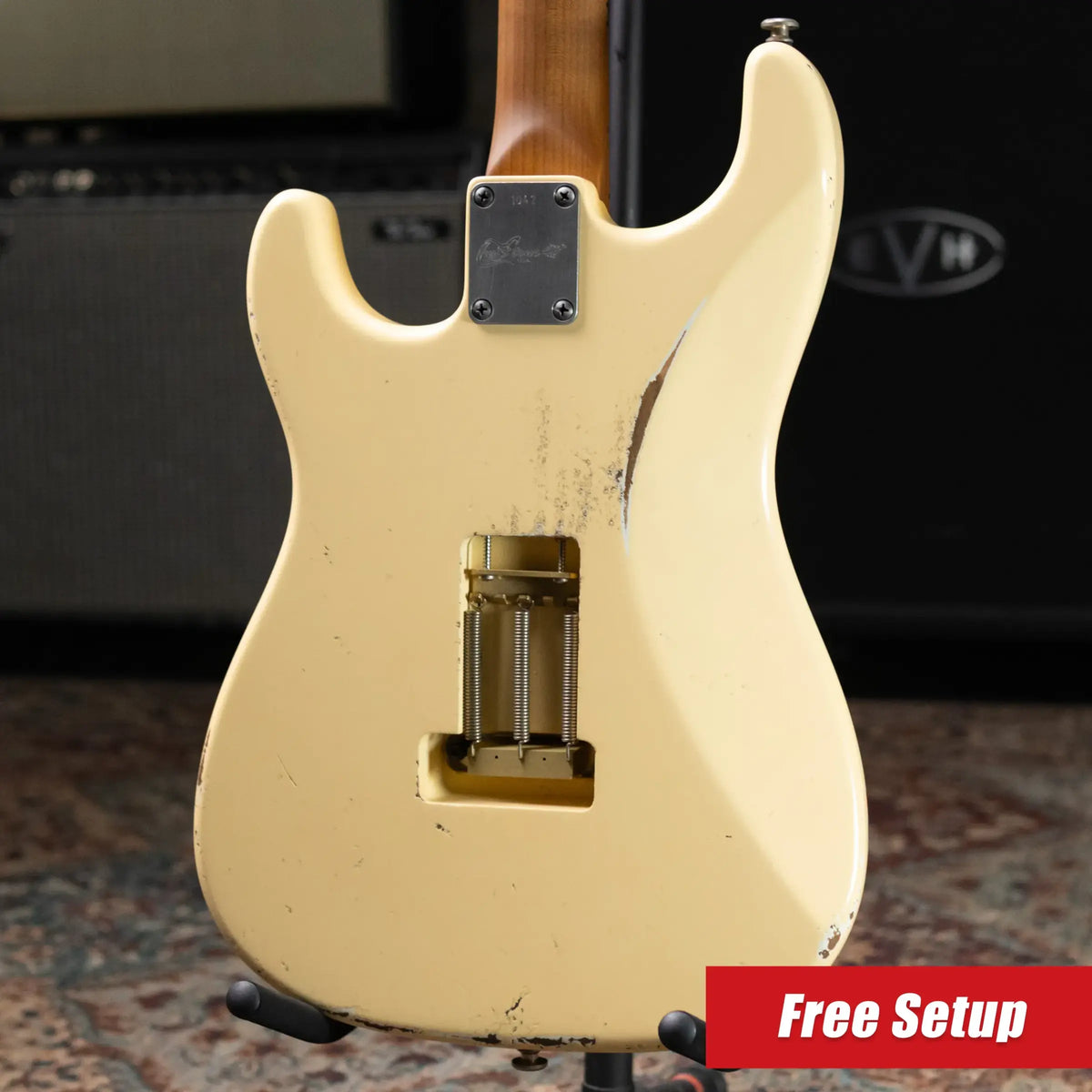 Luxxtone Choppa S HSS Electric Guitar - Cream with Hardshell Case
