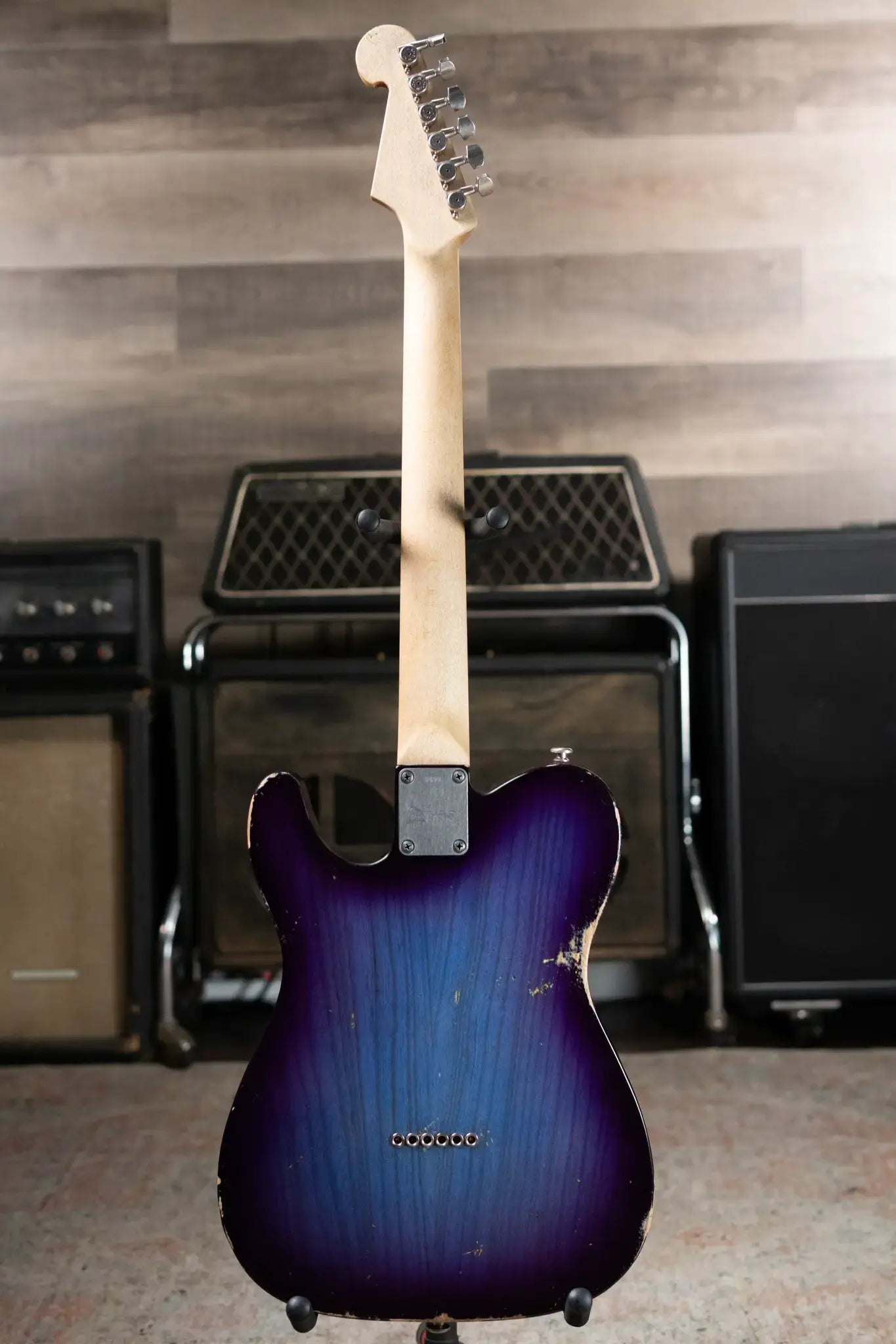 Luxxtone Choppa T Electric Guitar - Blue Burst with Hardshell Case