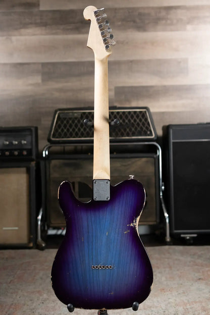 Luxxtone Choppa T Electric Guitar - Blue Burst with Hardshell Case
