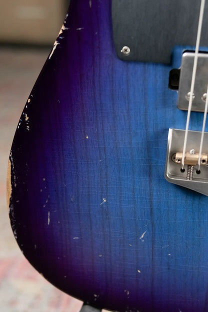 Luxxtone Choppa T Electric Guitar - Blue Burst with Hardshell Case