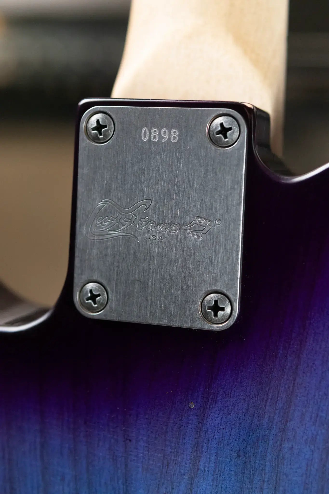Luxxtone Choppa T Electric Guitar - Blue Burst with Hardshell Case