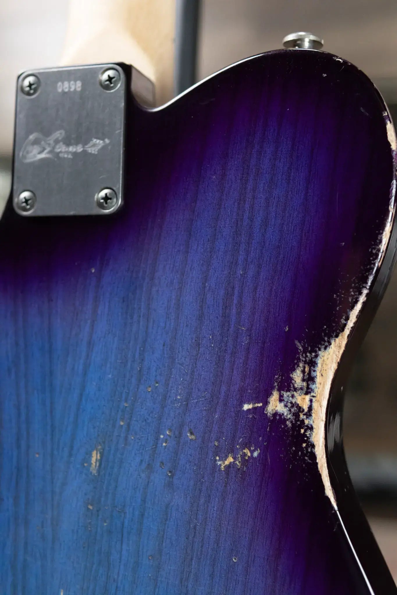 Luxxtone Choppa T Electric Guitar - Blue Burst with Hardshell Case