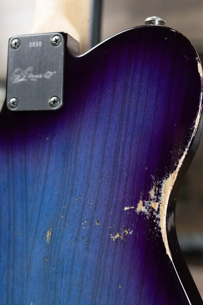 Luxxtone Choppa T Electric Guitar - Blue Burst with Hardshell Case