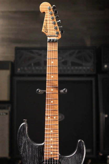 Luxxtone El Machete Electric Guitar - Black Doghair with Hardshell Case