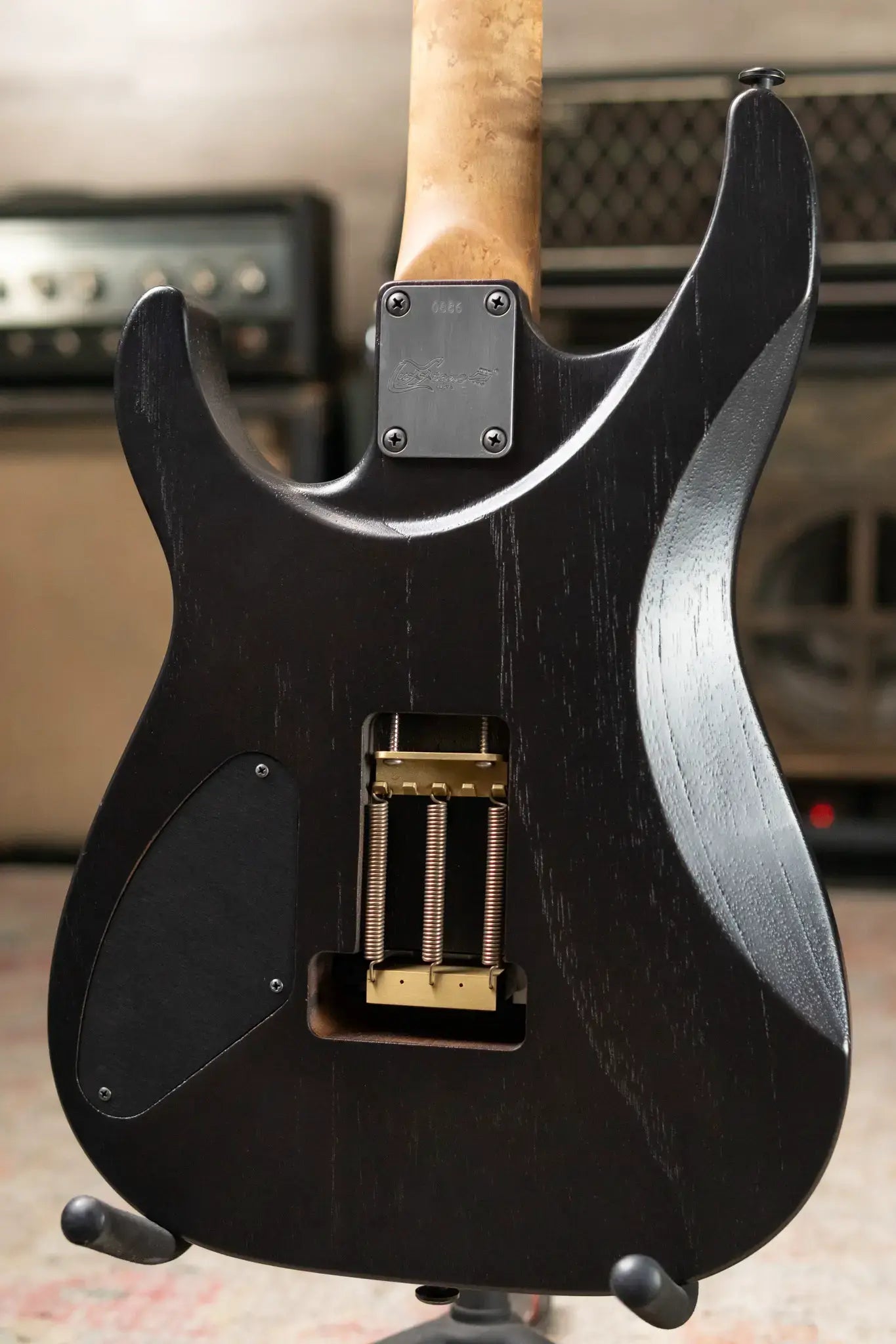 Luxxtone Ghost Electric Guitar - Wild Bill Art with Hardshell Case