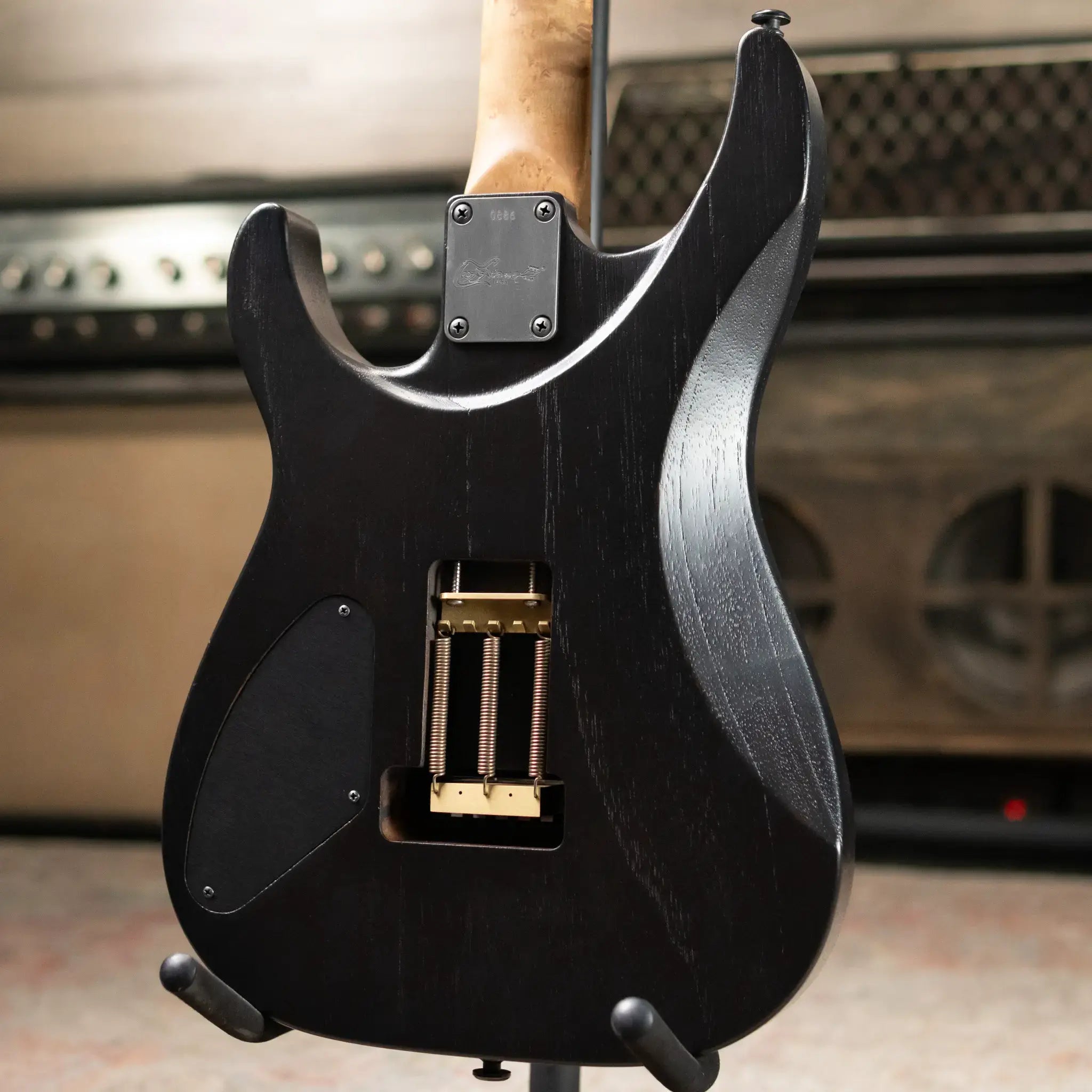Luxxtone Ghost Electric Guitar - Wild Bill Art with Hardshell Case