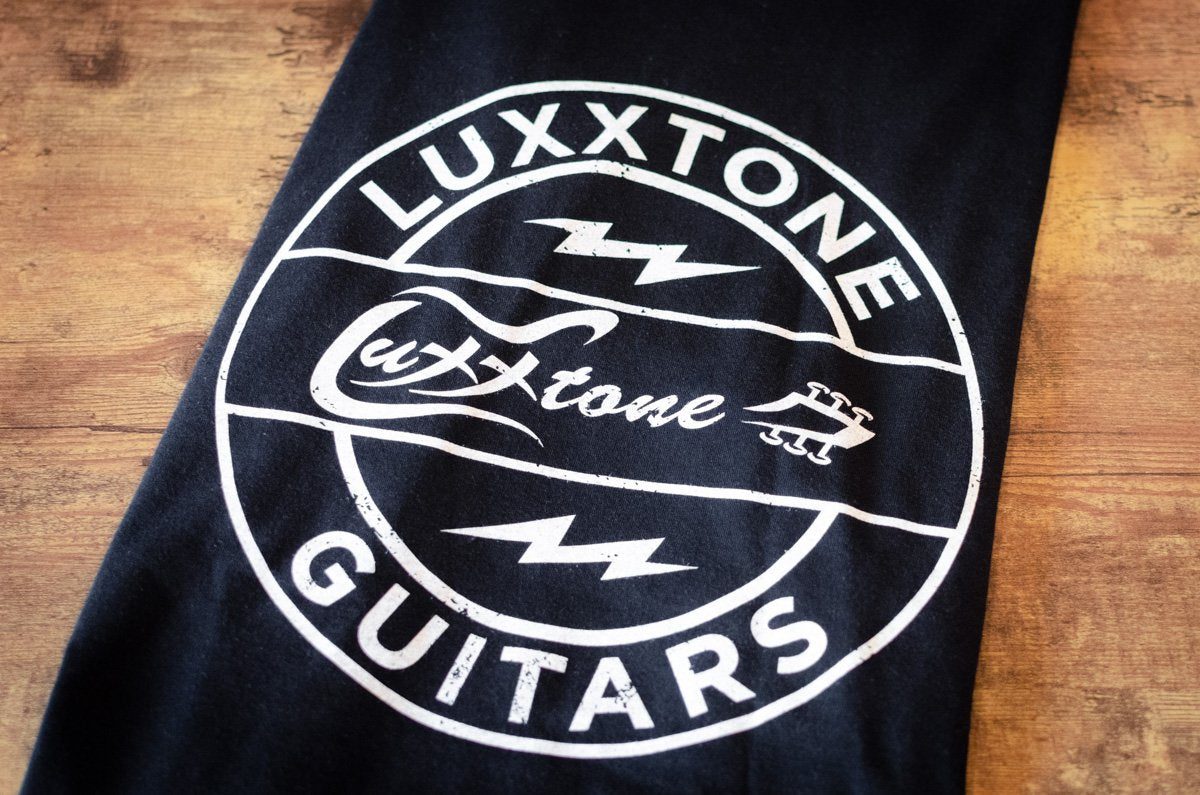 Luxxtone T Shirt Circle Logo Black haggertys 2 20221026131028