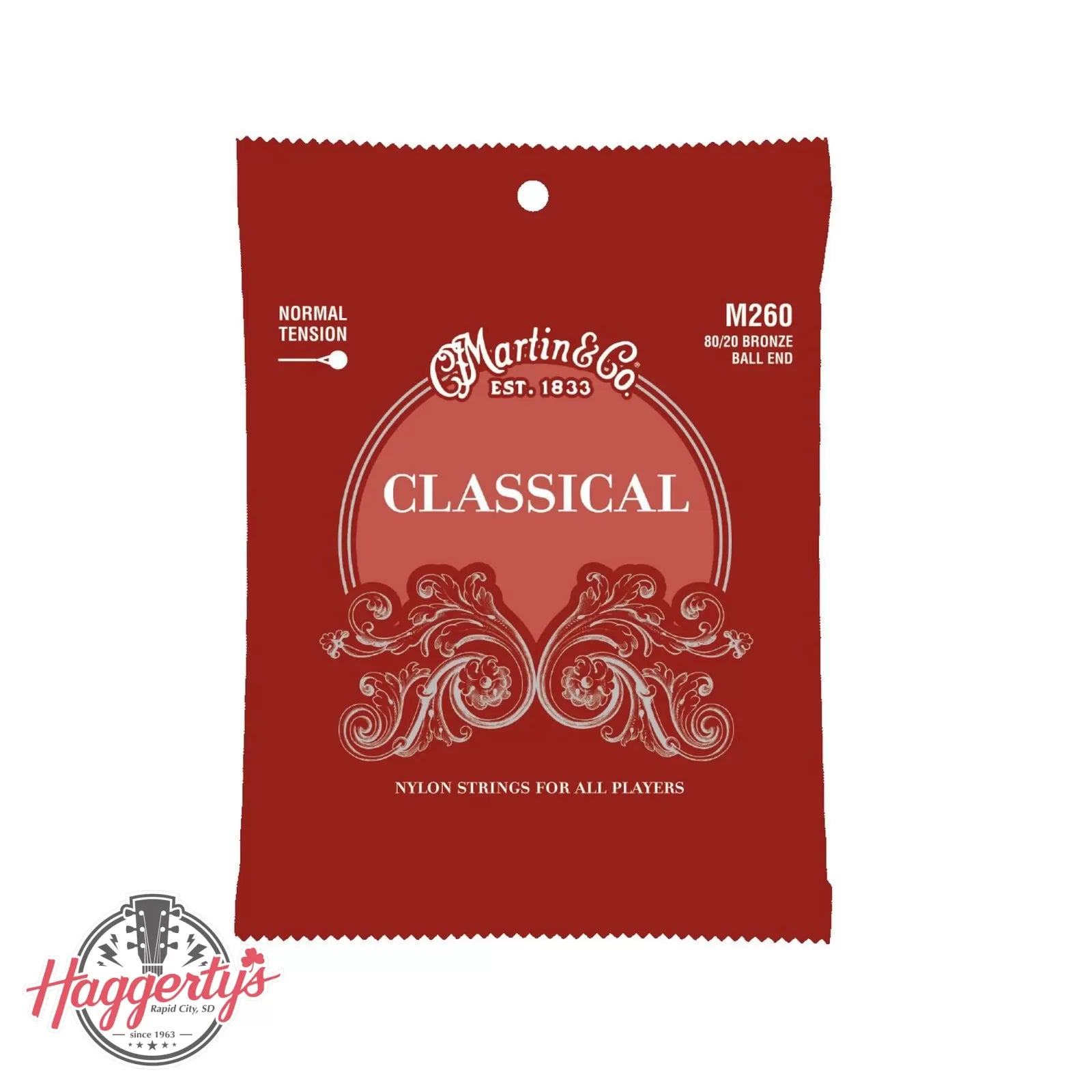 Martin M260 Classical 80/20 Bronze Ball End Nylon Strings - Normal Tension