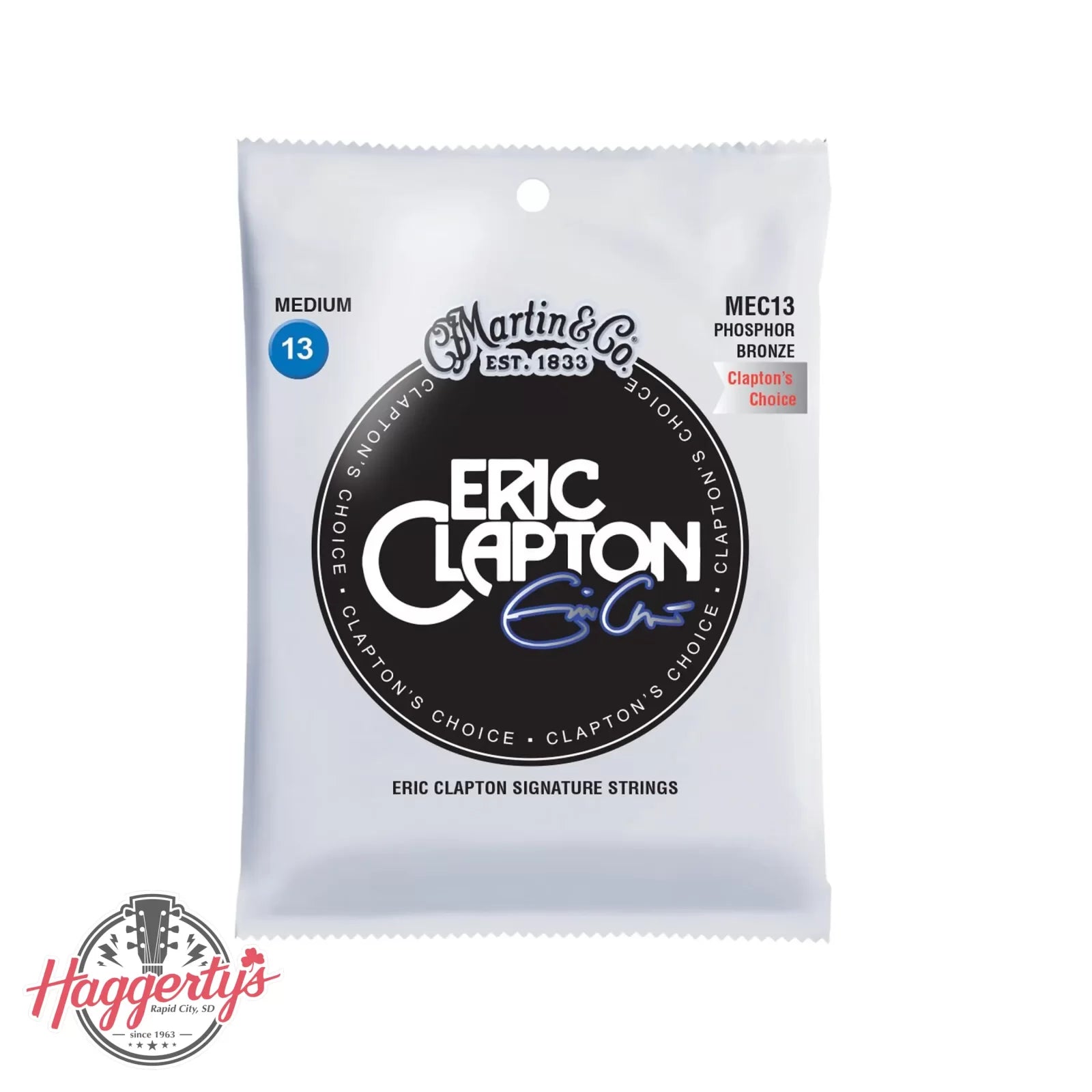 Martin MEC13 Clapton's Choice Phosphor Bronze Acoustic Guitar Strings - .013-.056 Medium