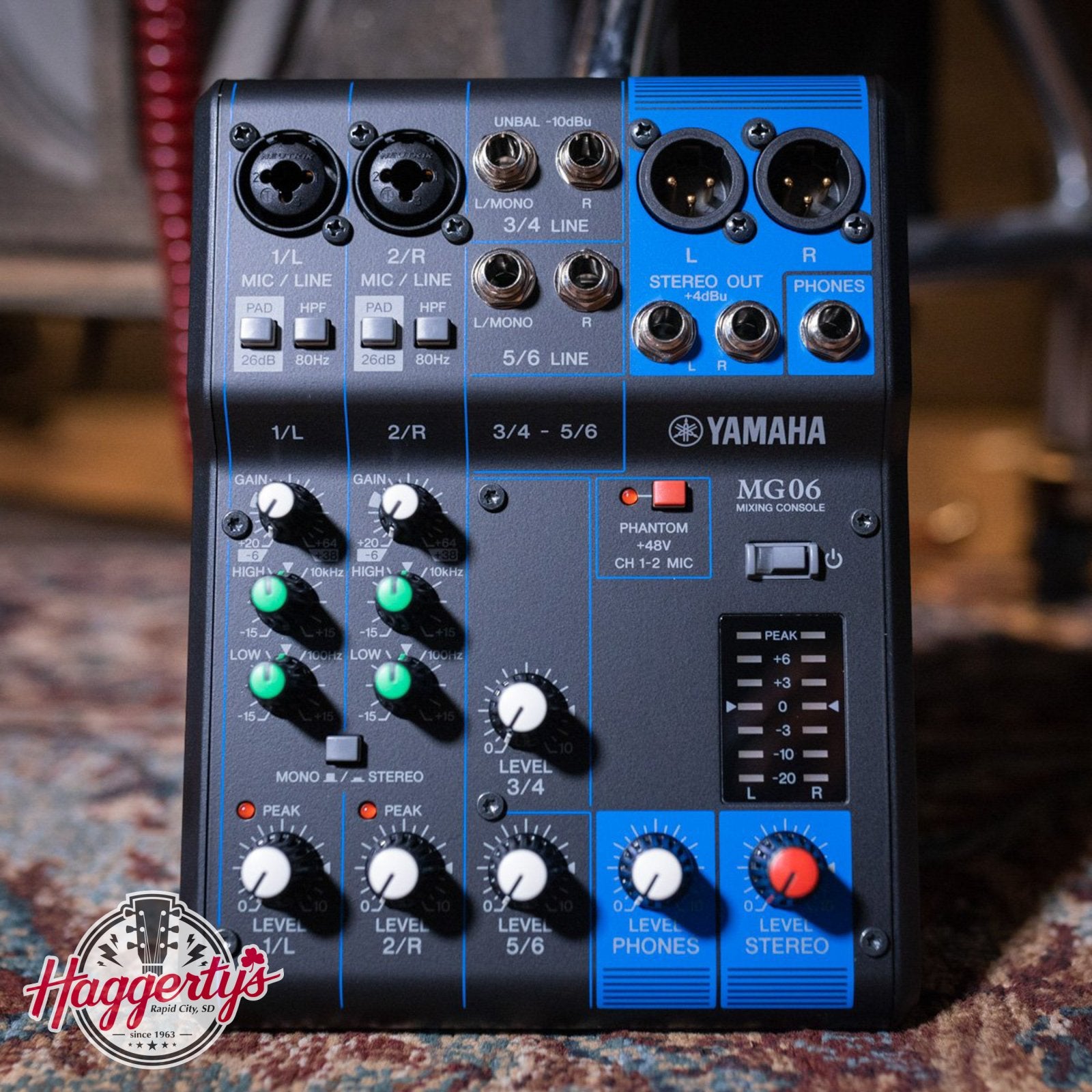 Yamaha MG06 6-Channel Analog Mixer – D-PRE Preamps | Haggerty's Music