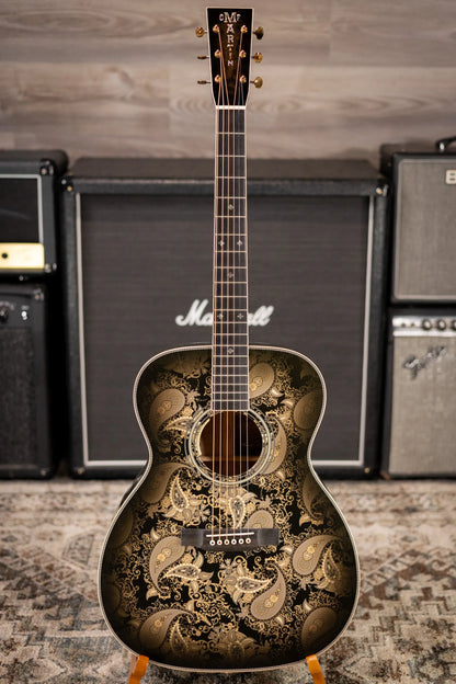 Martin Custom Shop M Acoustic/Electric Guitar - Paisley Ember Burst with Hardshell Case