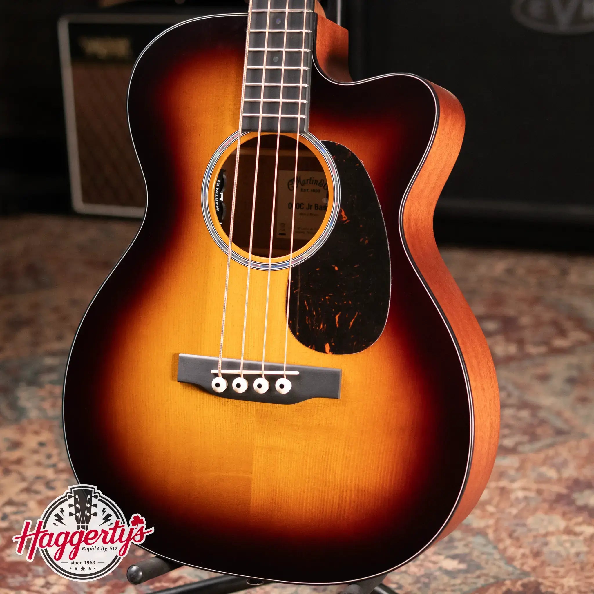 Martin 000C Jr-E Acoustic/Electric Bass - Burst with Gig Bag
