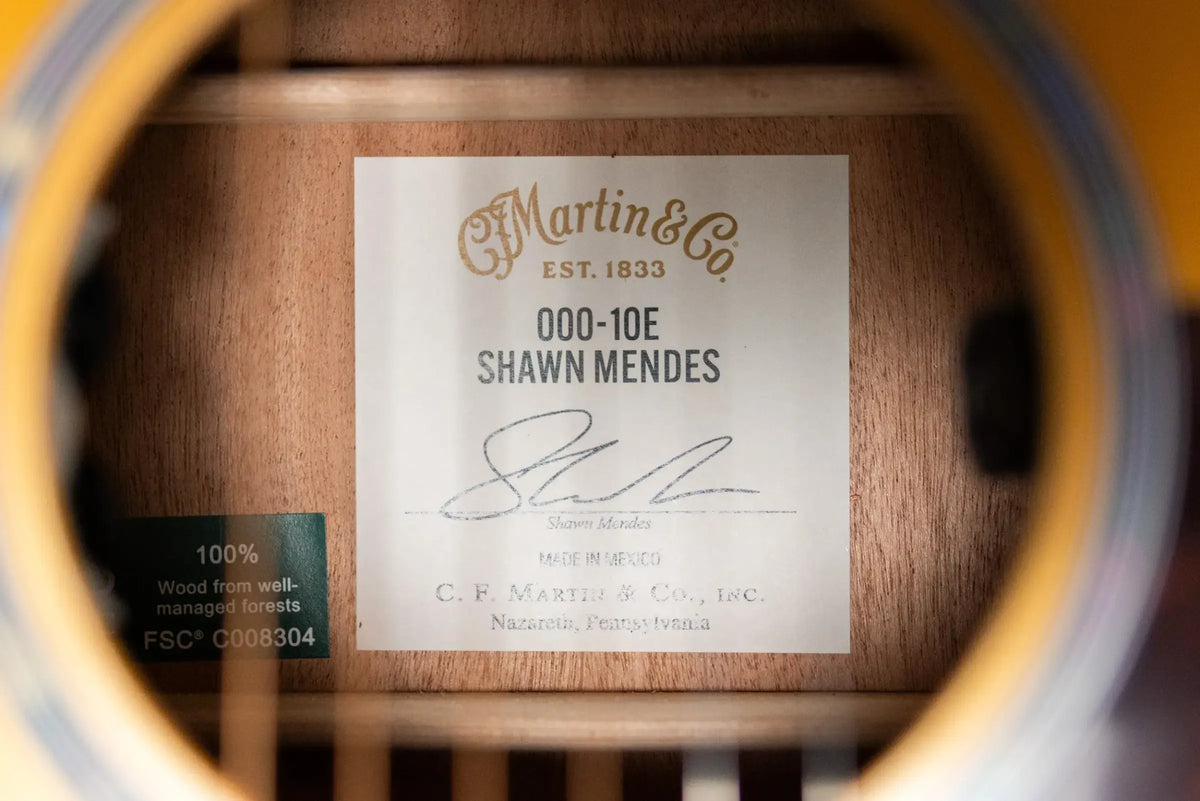 Martin 000-10E Shawn Mendes Signature Acoustic/Electric Guitar with Gig Bag
