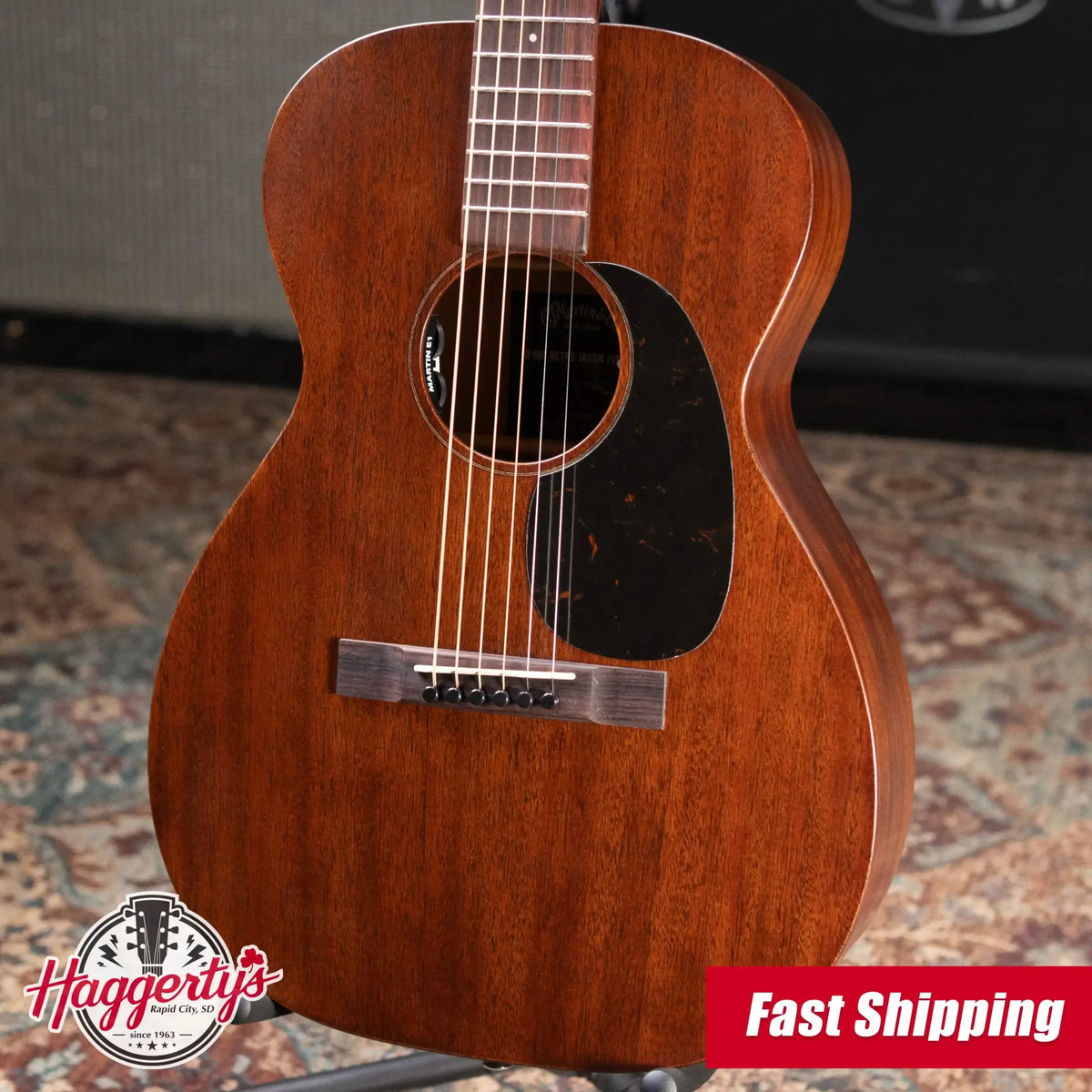 Martin 0-10E Retro Jason Isbell Concert Signature Short Scale Acoustic/Electric Guitar - Dark Mahogany with Gig Bag - Demo