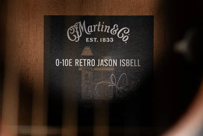 Martin 0-10E Retro Jason Isbell Concert Signature Short Scale Acoustic/Electric Guitar - Dark Mahogany with Gig Bag