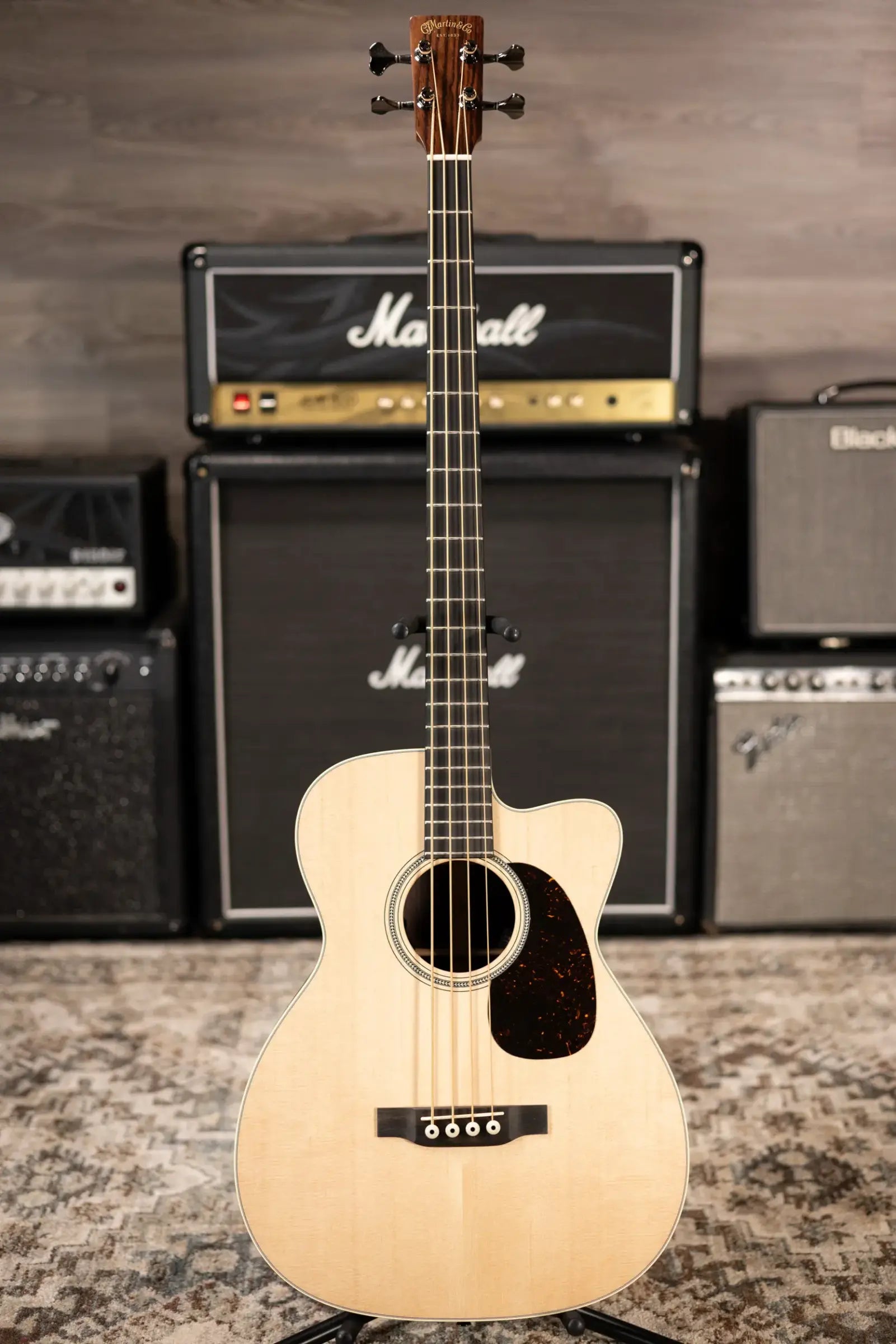 Martin BC-16E Acoustic-Electric Bass Guitar - Natural with Softshell Gig Bag