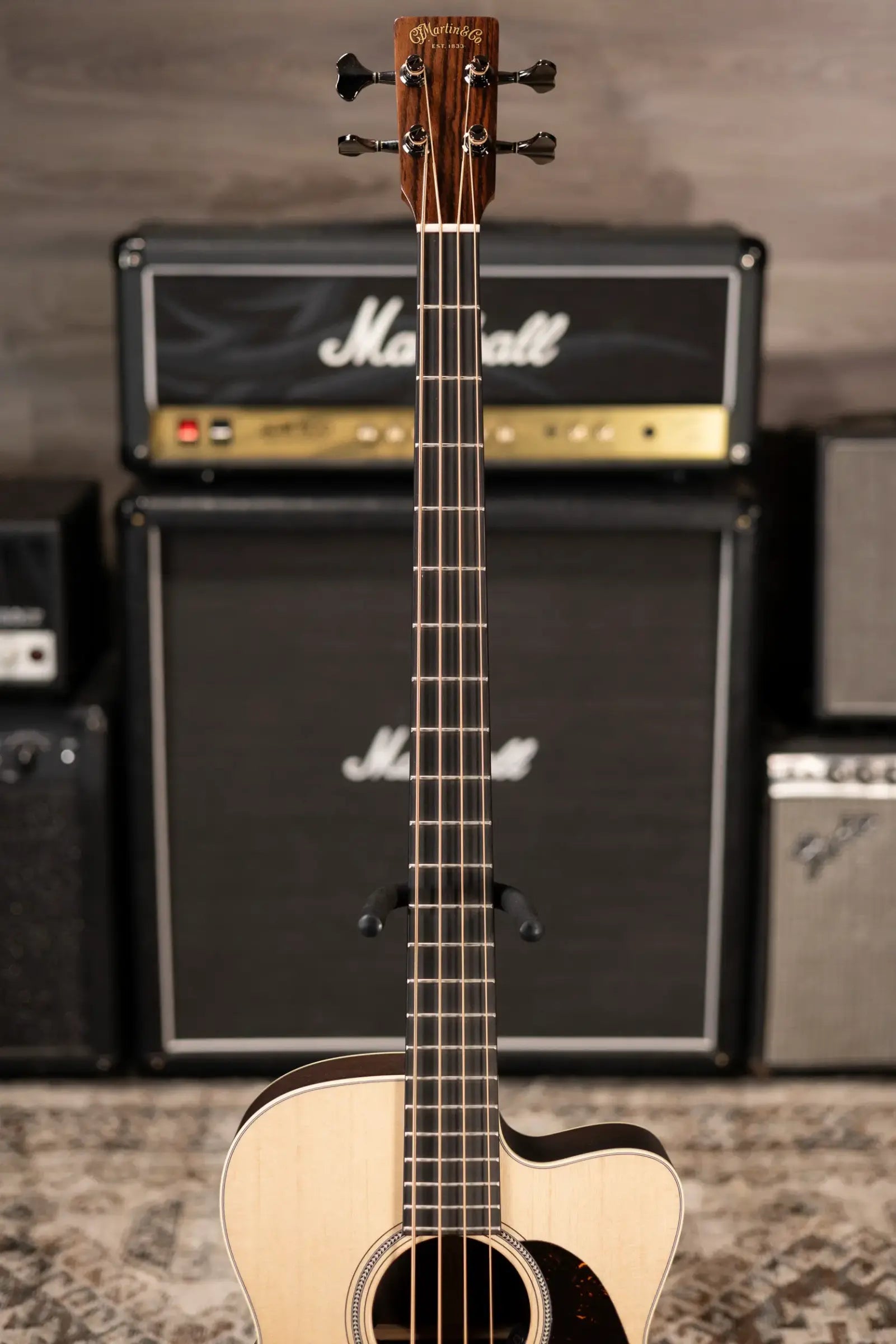 Martin BC-16E Acoustic-Electric Bass Guitar - Natural with Softshell Gig Bag