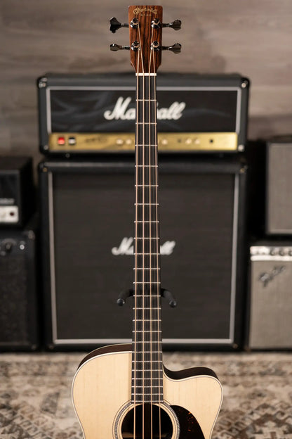 Martin BC-16E Acoustic-Electric Bass Guitar - Natural with Softshell Gig Bag