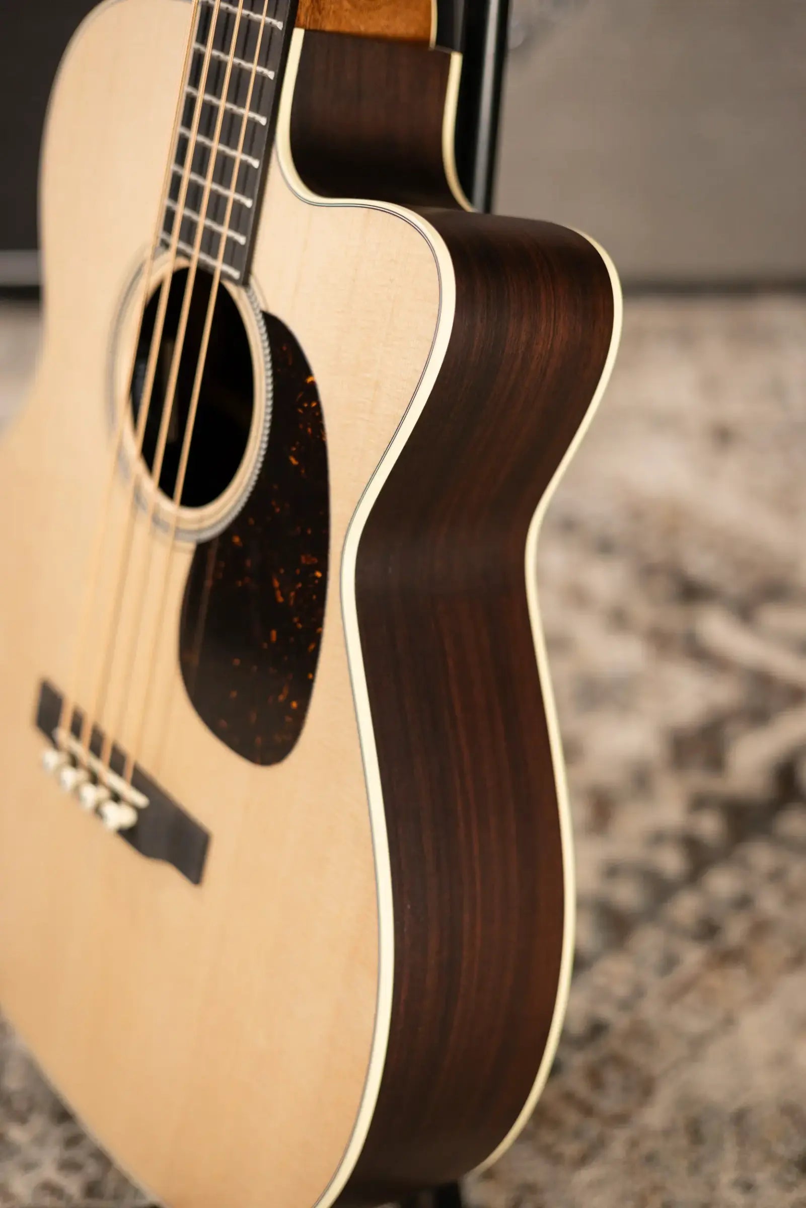 Martin BC-16E Acoustic-Electric Bass Guitar - Natural with Softshell Gig Bag