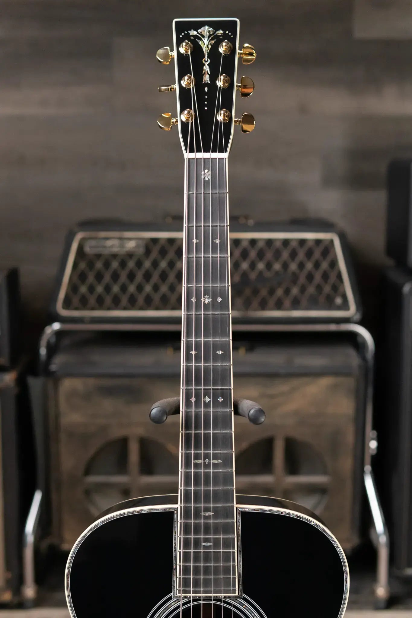 Martin Custom Style 45 000 Acoustic Guitar - East Indian Rosewood/Premium Spruce, Black with Hardshell Case