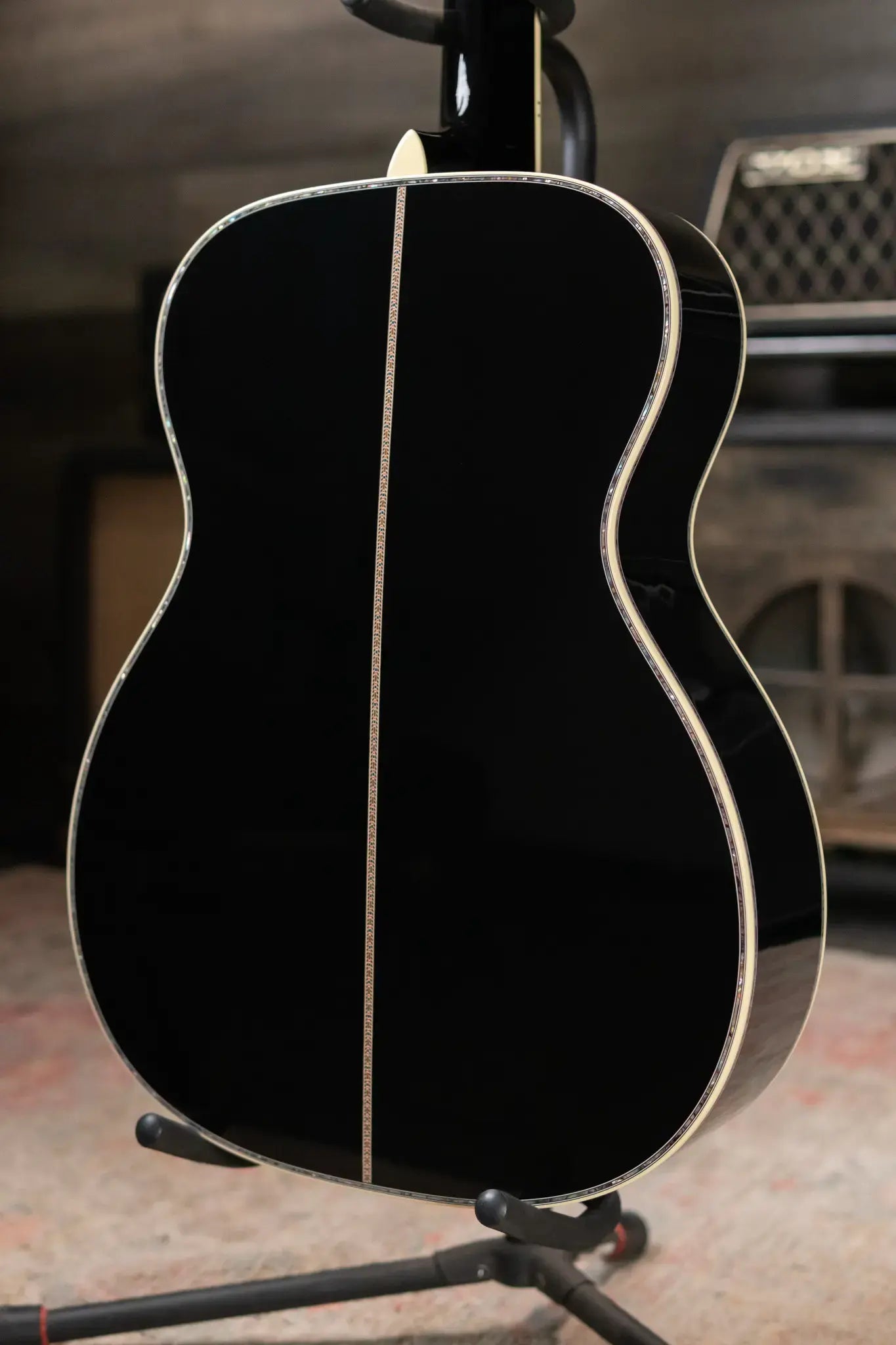 Martin Custom Style 45 000 Acoustic Guitar - East Indian Rosewood/Premium Spruce, Black with Hardshell Case